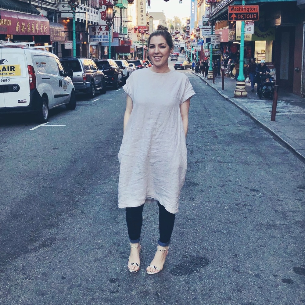 Japanese MUJI Linen Dress M